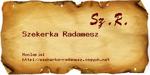 Szekerka Radamesz névjegykártya